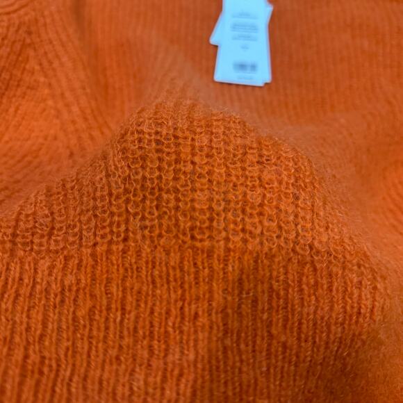 Veronica Beard in deep orange Mohair blend Melinda Crew Neck Sweater sz L - Picture 11 of 11